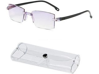 HADAVAKA New Diamond-cut Bifocal Progressive Anti -Blue Eyewear Ultralight Reading Glasses, Far And Near Dual-use Reading Glasses Ultralight