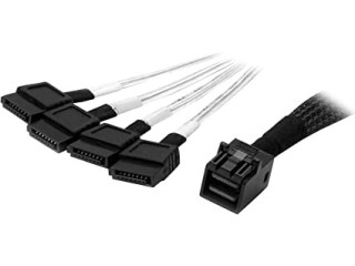 1m Internal Mini SAS to SATA Cable - SFF-8643 to 4x SATA Cord (SAS43SAT1M)