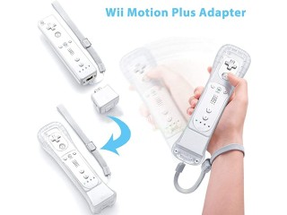 SunshineFace Remote Motion Plus Sensor Controller Adapter + Silicone Case for Nintendo Wii