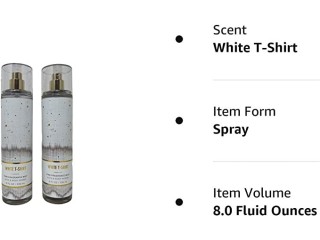 Bath and Body Works White T-Shirt Fine Fragrance Body Mist 2 Pack (White T-Shirt)