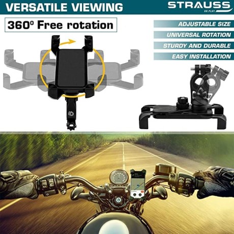 strauss-bike-mobile-holder-adjustable-360-rotation-bicycle-phone-mount-bike-accessories-bike-phone-holder-black-big-0