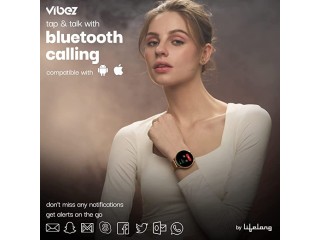 Vibez by Lifelong Smartwatch for women Metal Strap & 1.28" HD Display