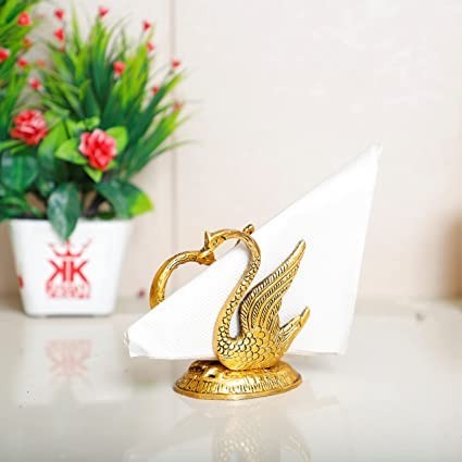 kridaykraft-oxidize-metal-handicrafts-decorative-golden-swan-duck-shape-napkin-holder-big-2