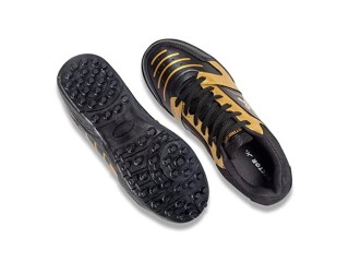 Vector X Striker Cricket Shoe for Men (Black-Gold, Numeric_5)