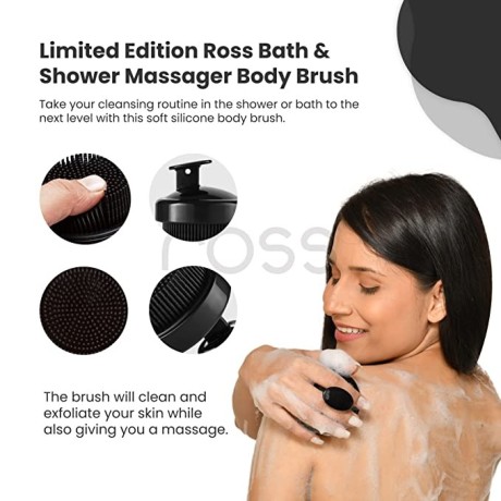 ross-bath-shower-massager-body-brush-with-soft-silicone-bristles-black-big-1