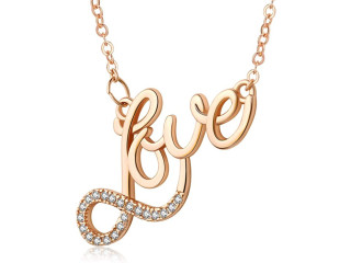 Kruckel Let Me Love You Rose Gold Plated Necklace Made with Zircon - 5121050