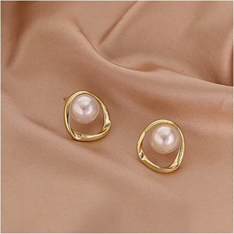 daperci-womens-earrings-imitation-pearl-earrings-for-women-gold-color-round-stud-earrings-big-3