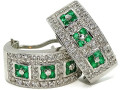 impressive-ladies-earrings-with-genuine-diamonds-and-emeralds-set-in-18k-small-0