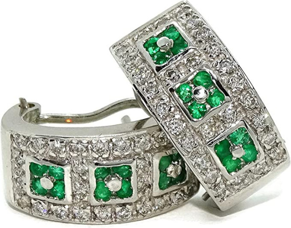 impressive-ladies-earrings-with-genuine-diamonds-and-emeralds-set-in-18k-big-0