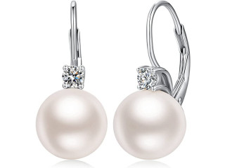 Jiahanzb Pearl Earrings from Austria