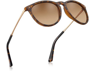 Carfia Retro Polarized Sunglasses Women Men UV400 Protection