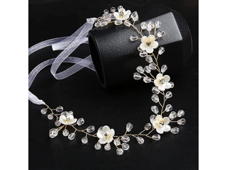Silver Bridal Hair Flower Pearls Wedding Hair Accessories for Women and Girls style5
