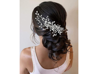 Unicra Crystal Silver Rhinestone Bridal Hair Comb