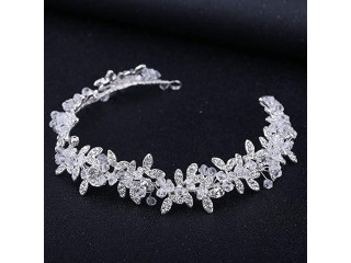 Lurrose Bridal Headband Crystal Rhinestone Wedding Dress Accessory