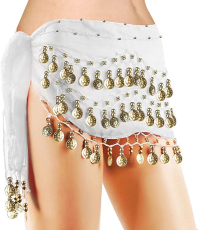 samheng-belly-dance-hip-scarf-belly-dance-skirt-hip-scarves-with-gold-coins-big-0