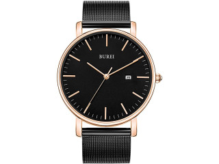 BUREI Men Classic Quartz Wrist Watch