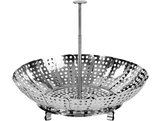 Barazzoni Steam basket with telescopic handle, Stainless steel