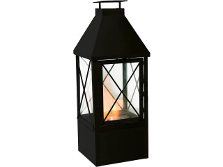 PURLINE ORION Lantern-shaped bio-fireplace with 4 glasses for indoor and outdoor use