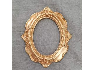 Amosfun 2Pcs Vintage Baroque Oval Photo Frame