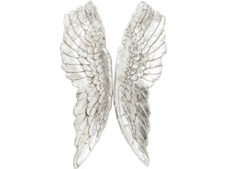 Kare Design Decorazione da Parete Angel Wings, Argento, 106x5x61cm