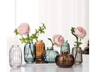 Set of 3 Decorative Glass Vases
