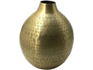 LaLe Living Vase DAMLA antique gold with aluminum