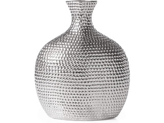 Torre & Tagus - Vase for bottles in ceramic, silver colour, tall