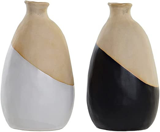 vase-of-the-brand-dkd-home-decor-white-black-stoneware-big-0