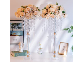 Inweder Acrylic Flowers Wedding Centerpieces