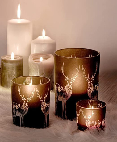 edzard-tealight-holder-deer-black-glass-height-big-3