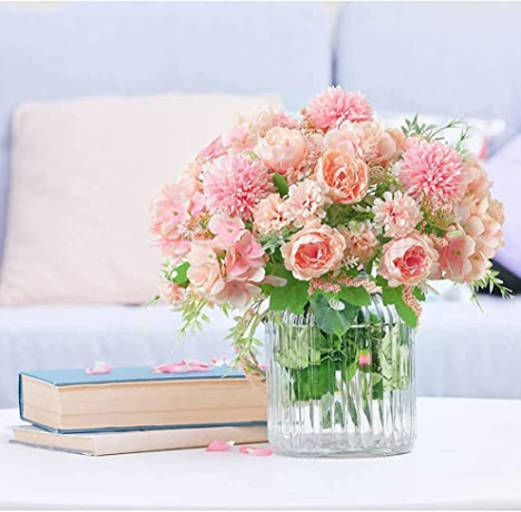 2-pieces-artificial-peony-silk-hydrangea-chrysanthemum-carnations-big-1