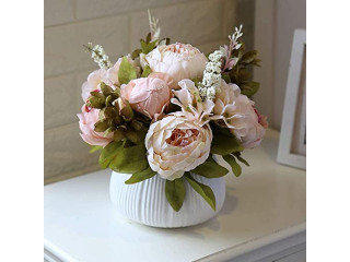 Ancokig Vintage Artificial Peony Flowers