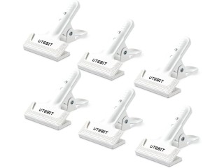 UTEBIT 6 Pcs Muslin Spring Clamps, Metal Spring Backdrop Clamp Clip for Reflector,