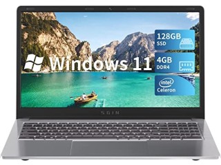 SGIN Laptop PC, 15.6 Inch HD Notebook, Windows 11 4GB DDR4
