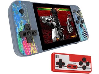 Handheld Game Console with Gamepad, 800 Classic Games, 3.5 inch Color Screen