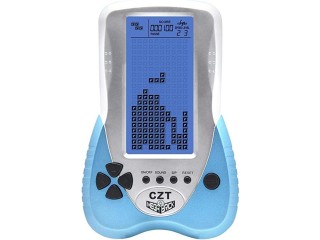 CZT New 4.1 Inch Blue Backlit Screen Brick Game Console Headphone Stand 23 Games