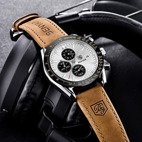 men-watch-by-benyar-quartz-movement-fashion-sports-chronograph-30m-waterproof-elegant-wristwatch-gift-for-men-big-0