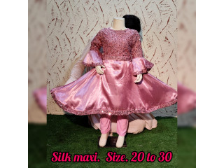 2pc maxi Fabric silk Trouser | Malai Sizes | 20,22,24,26,28.30 Years | 3,4,5,6,8 Price 2000
