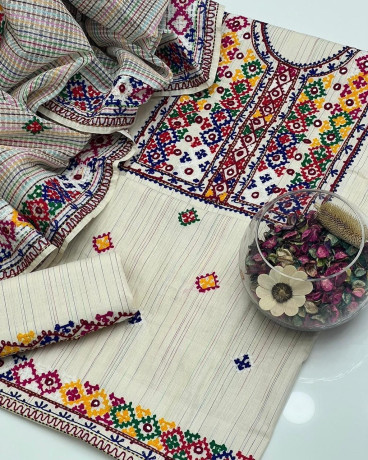 winter-most-demanded-article-3pc-dress-khaddi-silk-sussi-aari-balochi-embroidery-gala-daman-shirt-khaddi-embroidery-trousers-big-0