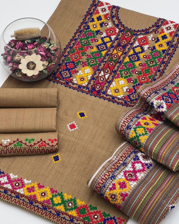 winter-most-demanded-article-3pc-dress-khaddi-silk-sussi-aari-balochi-embroidery-gala-daman-shirt-khaddi-embroidery-trousers-big-1