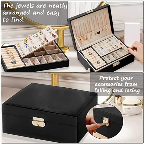 beauenty-jewelry-boxes-for-women-pu-leather-two-layer-jewelry-storage-holder-with-74-stud-hole-and-lock-jewelry-holder-big-2