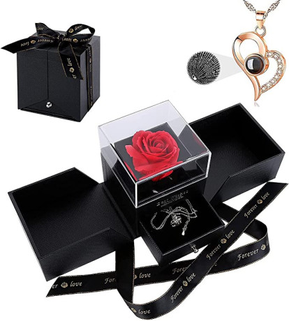 arabest-handmade-preserved-rose-jewelry-box-with-love-you-necklace-in-100-languages-gift-set-for-girlfriend-mother-wife-on-anniversary-valentines-big-0