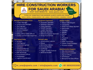 Construction Recruitment Agency from India for KSA
