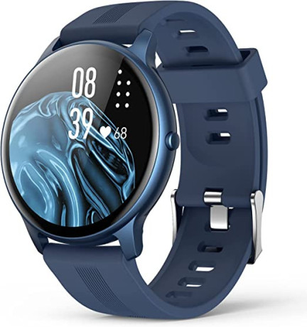 agptek-men-and-women-ip68-waterproof-activity-tracker-smartwatch-with-full-touch-color-screen-heart-rate-monitor-blue-lw11-brand-agptek-big-0