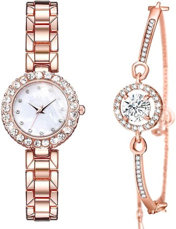 women-luxury-watches-2-pcs-lady-watches-with-bracelet-set-big-0