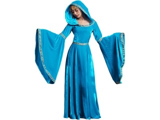 Medieval Princess Girl Costume Halloween Costume Retro European Medieval Dress Pink Blue Court Dress Tea Party