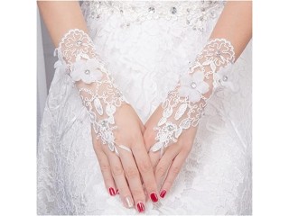 Lace Gloves Bridal gloves fingerless lace gloves wedding bridesmaid flower gloves wedding accessories women dress accessories