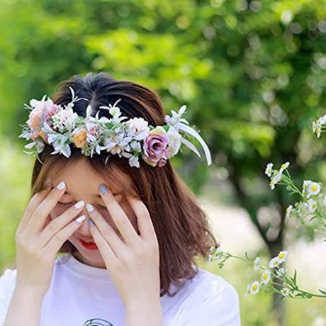 kastwave-adjustable-flower-crown-headband-boho-flower-headband-hair-wreath-floral-garland-crown-big-1