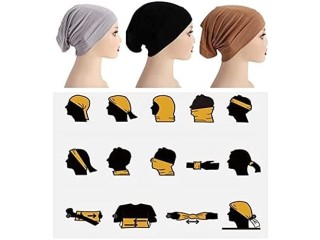 6 Pieces Women Under Scarf Hat Cap Bone Bonnet Hijab Islamic Neck Cover Muslim Under Scarf Hijab Cap
