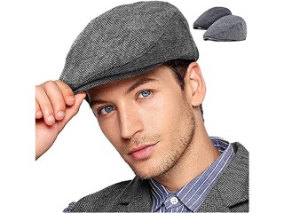 Goodern 2Pack Unisex Cotton Newsboy Hats Flat Ivy Gatsby Driving Berets Hat